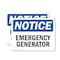 Signmission Emergency Generator, 10 in W x Rectangle, Plastic OS-2PACK-NS-P-710-L-11855 - alternate 1